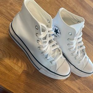 Leather Converse Platforms